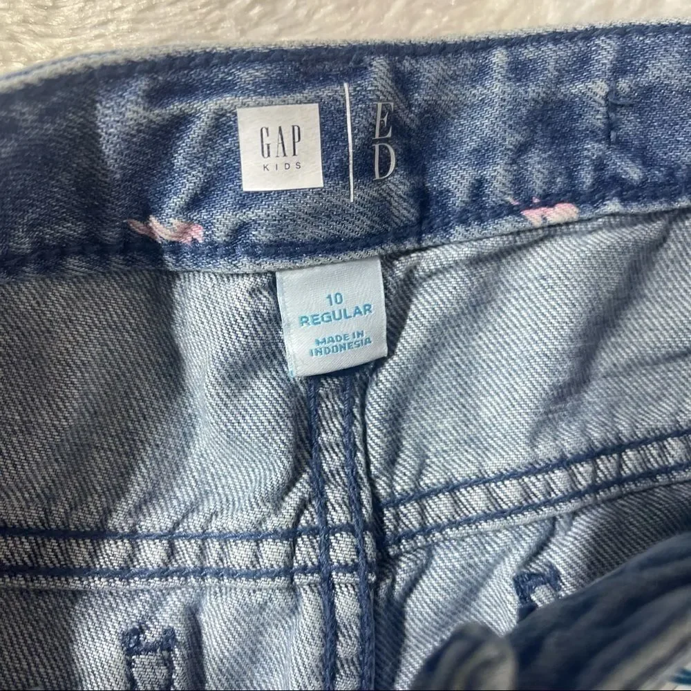 Gap Kids lightning bolt distressed boyfriend jeans